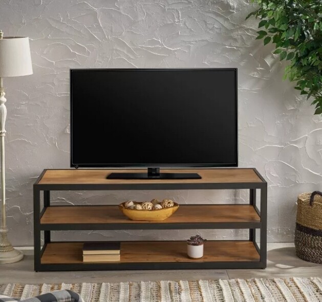 Mobile tv salotto ingresso vintage in ferro e legno industriale