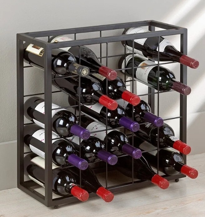 Portabottiglie vino espositore cantinetta in ferro