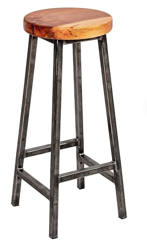 Sgabello bar in ferro e legno vintage moderno casa