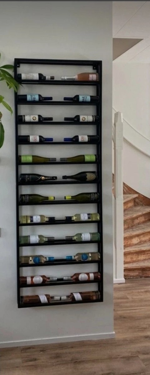 Cantinetta portabottiglie in ferro industrial